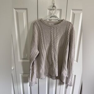 Goodfellow & Co Ivory Cable Knit Sweater XL
